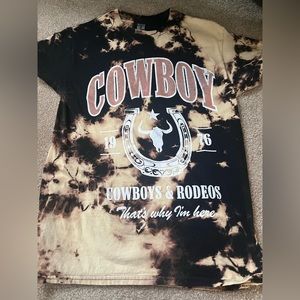 Tie dye cowboy tee